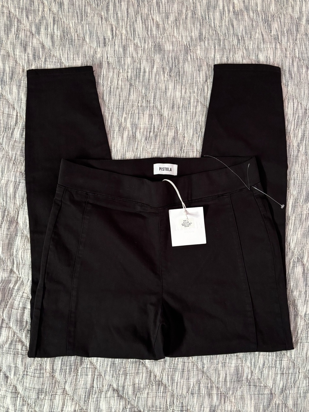 Pistola Mid Rise Pull-On Ankle Skinny Jeggings In Black Sz Large -